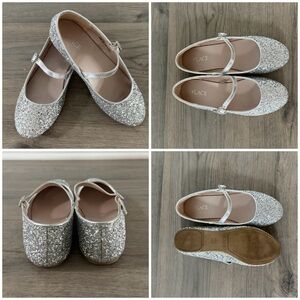 The Children's Place Silver Sparkle Dress Shoes